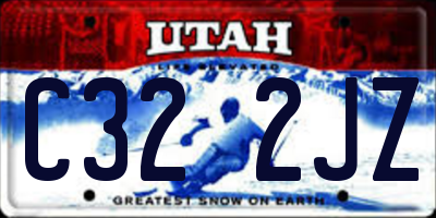UT license plate C322JZ