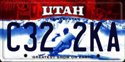 UT license plate C322KA