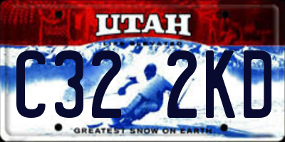 UT license plate C322KD
