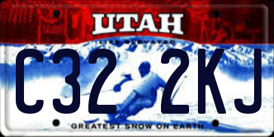 UT license plate C322KJ