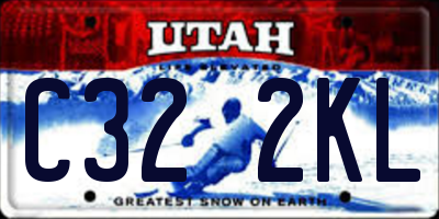 UT license plate C322KL