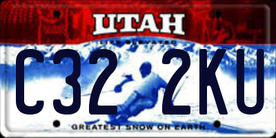 UT license plate C322KU