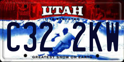 UT license plate C322KW