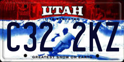 UT license plate C322KZ