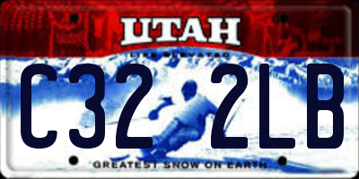UT license plate C322LB