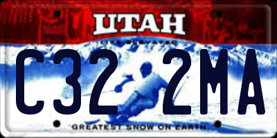 UT license plate C322MA