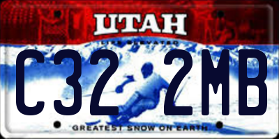 UT license plate C322MB