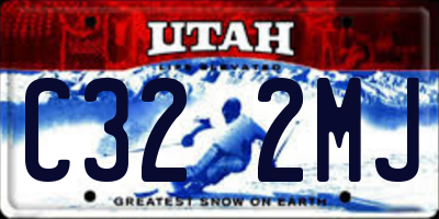 UT license plate C322MJ
