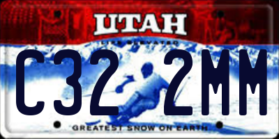 UT license plate C322MM