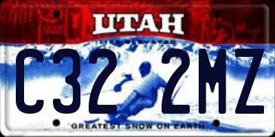 UT license plate C322MZ