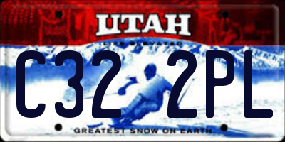 UT license plate C322PL