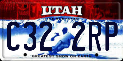 UT license plate C322RP