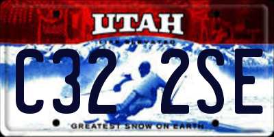 UT license plate C322SE