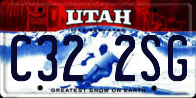 UT license plate C322SG