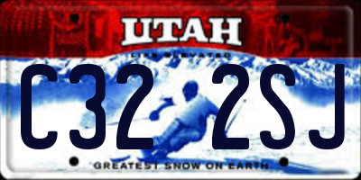 UT license plate C322SJ