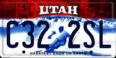 UT license plate C322SL