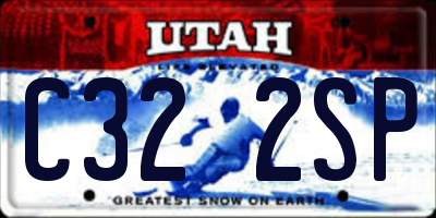 UT license plate C322SP
