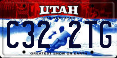 UT license plate C322TG