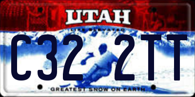 UT license plate C322TT