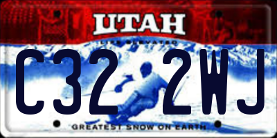 UT license plate C322WJ