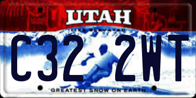 UT license plate C322WT