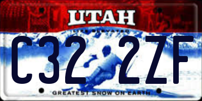 UT license plate C322ZF