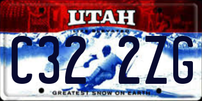UT license plate C322ZG