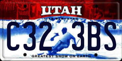 UT license plate C323BS