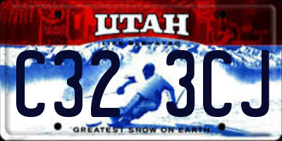 UT license plate C323CJ