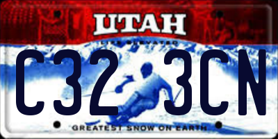 UT license plate C323CN