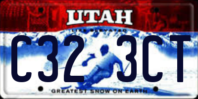 UT license plate C323CT