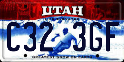 UT license plate C323GF
