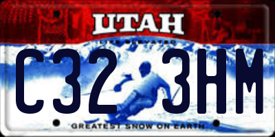 UT license plate C323HM