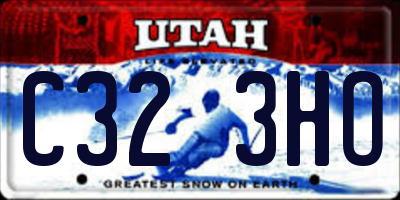 UT license plate C323HO