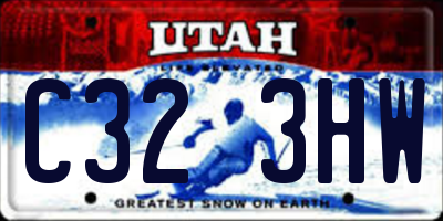 UT license plate C323HW