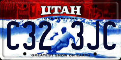 UT license plate C323JC