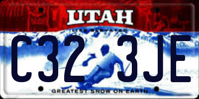 UT license plate C323JE