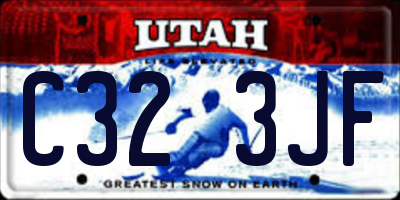 UT license plate C323JF