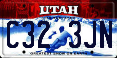 UT license plate C323JN