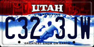 UT license plate C323JW