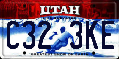UT license plate C323KE