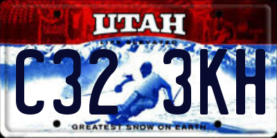 UT license plate C323KH
