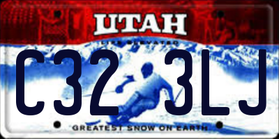 UT license plate C323LJ