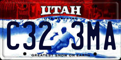 UT license plate C323MA