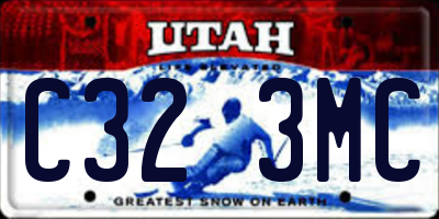 UT license plate C323MC