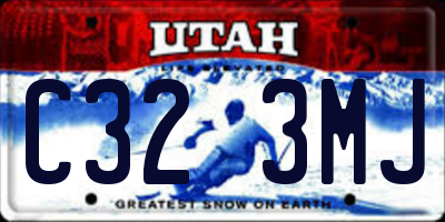 UT license plate C323MJ