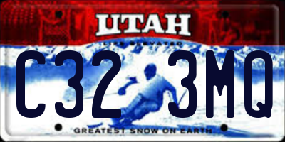 UT license plate C323MQ
