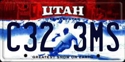 UT license plate C323MS