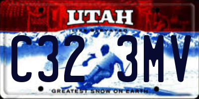 UT license plate C323MV