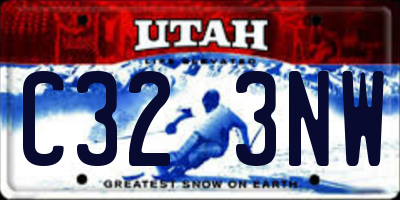 UT license plate C323NW